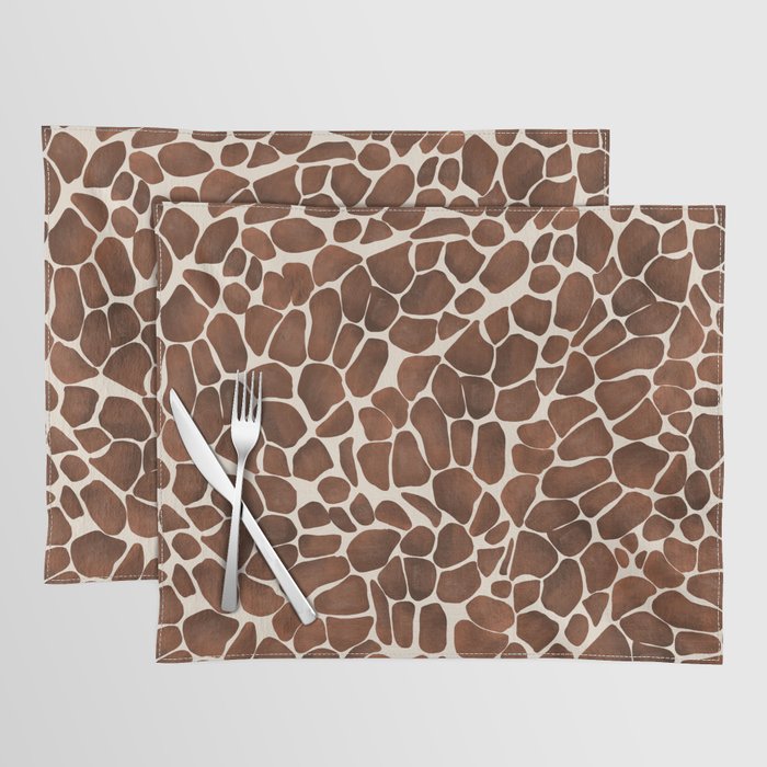Modern giraffe print Placemat Gallery Image 1