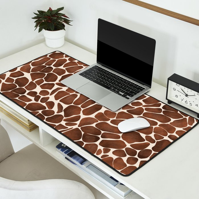 Modern giraffe print Desk Mat Gallery Image 2