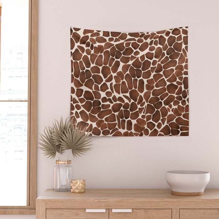 Modern giraffe print Wall Tapestry Gallery Image 2