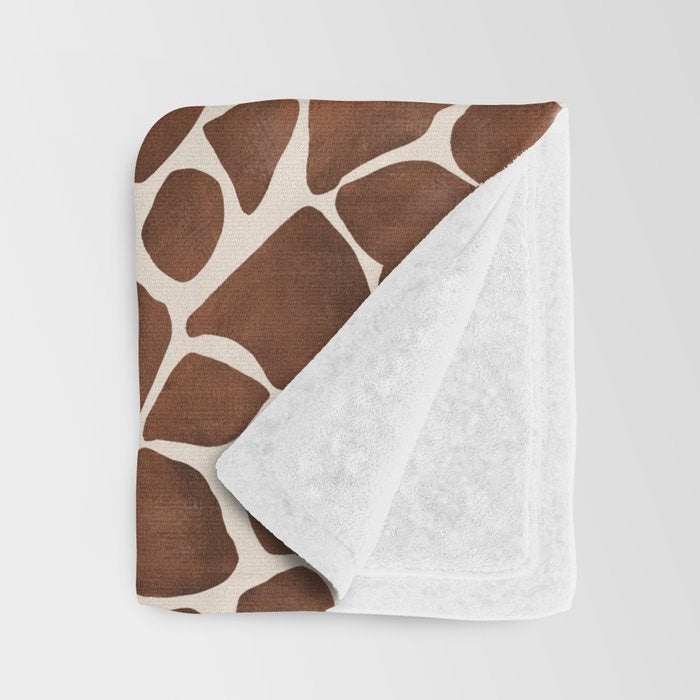 Modern giraffe print Throw Blanket Gallery Image 3