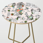 Toile de Jouy modern Side Table Gallery Image 2