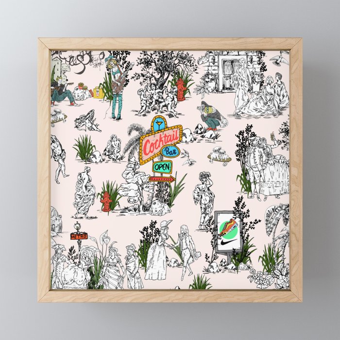 Toile de Jouy modern Mini Art Print Gallery Image 1
