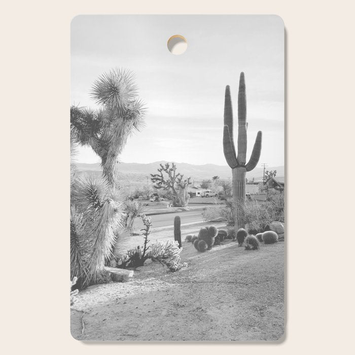 Yucca Valley | Black and White California Landscape Photography Cutting Board Gallery Image 1