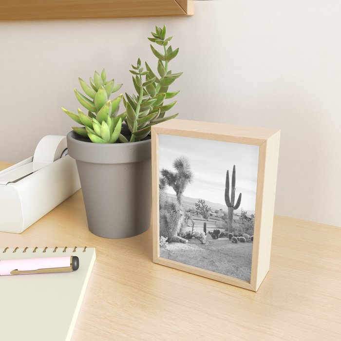 Yucca Valley | Black and White California Landscape Photography Mini Art Print Gallery Image 2