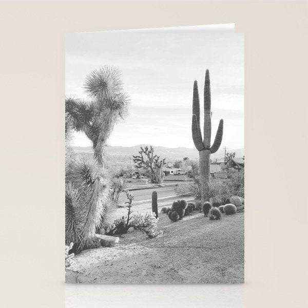Yucca Valley | Black and White California Landscape Photography Stationery Card Gallery Image 1