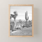 Yucca Valley | Black and White California Landscape Photography Mini Art Print Gallery Image 1