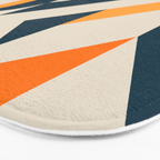 Modern Geometric flowers pattern Bath Mat Gallery Image 3