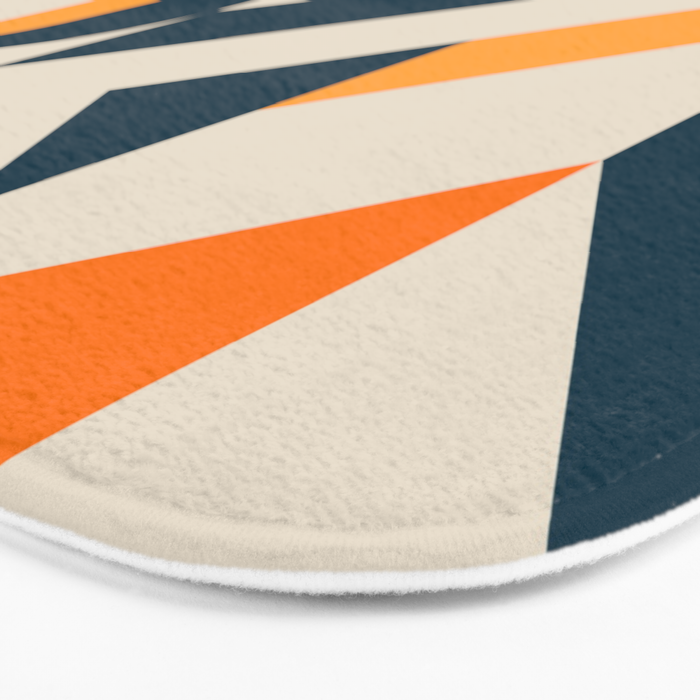 Modern Geometric flowers pattern Bath Mat Gallery Image 3