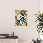 Modern Geometric flowers pattern Poster Gallery Image 2