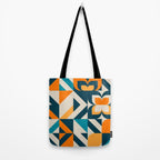 Modern Geometric flowers pattern Tote Bag Gallery Image 2