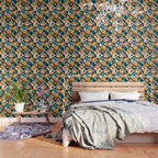 Modern Geometric flowers pattern Wallpaper Gallery Image 3