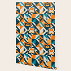 Modern Geometric flowers pattern Wallpaper Gallery Image 2