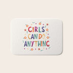 Girls can do anything  Bath Mat Gallery Image 1