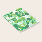 Green eco friendly geometric mosaic art pattern Notebook Gallery Image 2