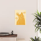 Minimalist Yellow Cat Poster Gallery Image 2