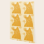 Minimalist Yellow Cat Wallpaper Gallery Image 2