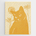 Minimalist Yellow Cat Jigsaw Puzzle Gallery Image 1
