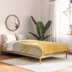 Minimalist Yellow Cat Comforter Gallery Image 2