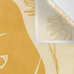 Minimalist Yellow Cat Wall Tapestry Gallery Image 3