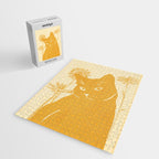 Minimalist Yellow Cat Jigsaw Puzzle Gallery Image 2