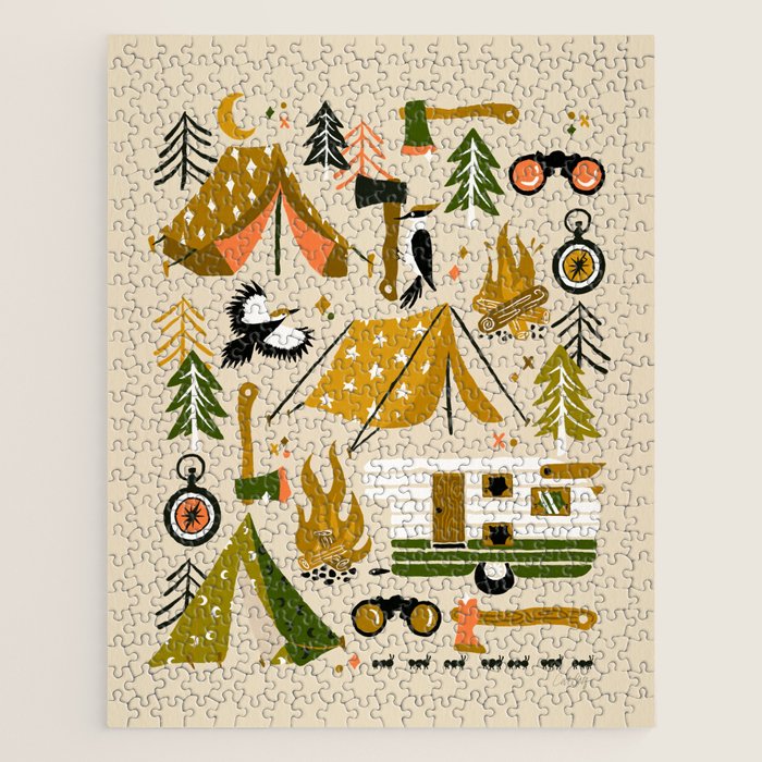 Camping Kit - Olive Palette Jigsaw Puzzle Gallery Image 1