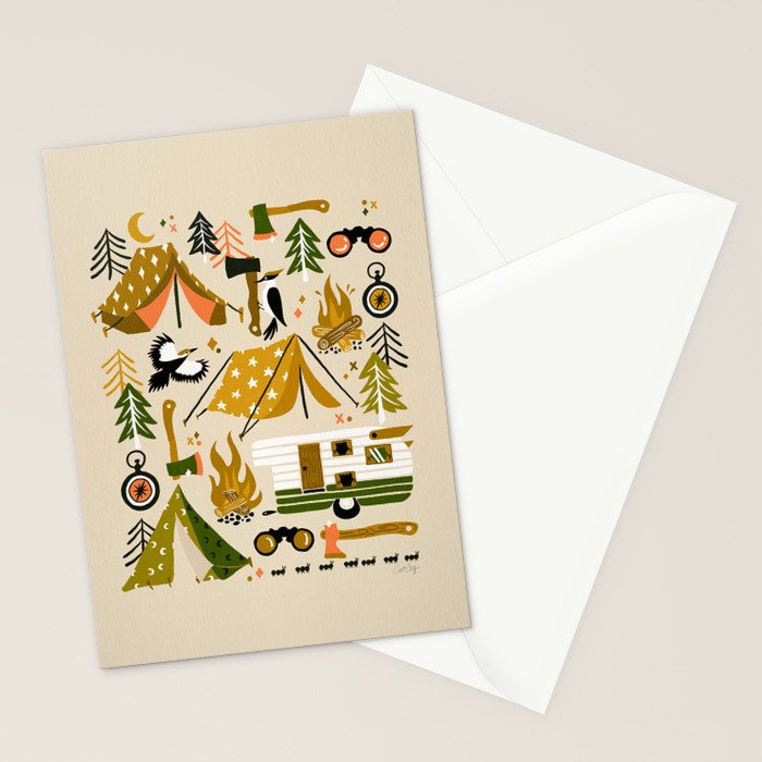 Camping Kit - Olive Palette Stationery Card Gallery Image 2