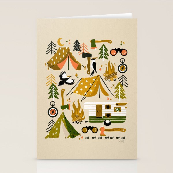 Camping Kit - Olive Palette Stationery Card Gallery Image 1