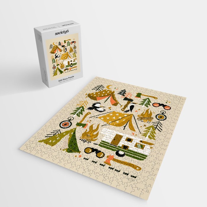 Camping Kit - Olive Palette Jigsaw Puzzle Gallery Image 2