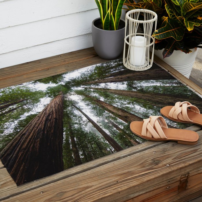 Redwood Forest Adventure VI - Nature Photography Outdoor Rug Gallery Image 2