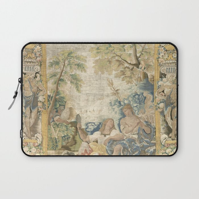 Antique 17th Century Romantic Warrior Italian Tapestry Laptop Sleeve Gallery Image 1