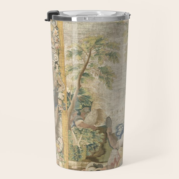 Antique 17th Century Romantic Warrior Italian Tapestry Travel Mug Gallery Image 3