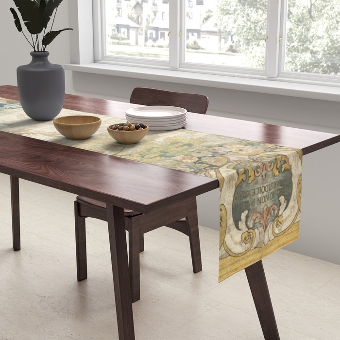 Antique 17th Century Romantic Warrior Italian Tapestry Table Runner Gallery Image 2