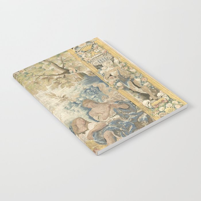 Antique 17th Century Romantic Warrior Italian Tapestry Notebook Gallery Image 2