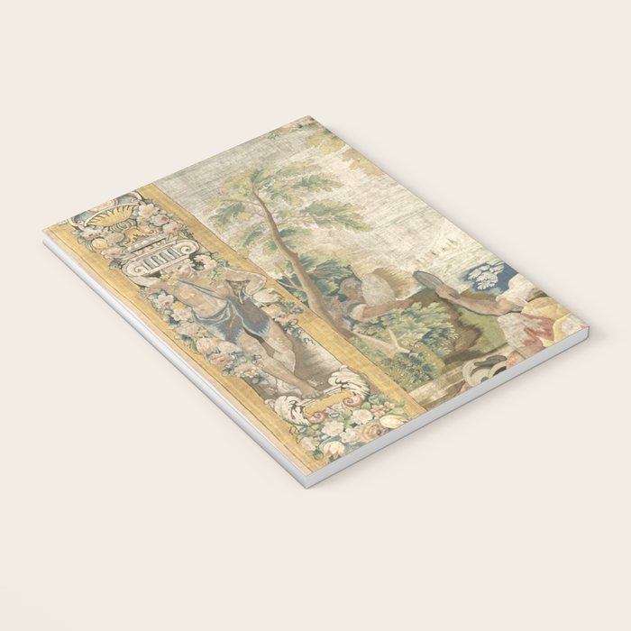 Antique 17th Century Romantic Warrior Italian Tapestry Notebook Gallery Image 3