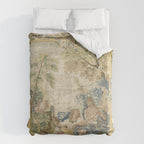 Antique 17th Century Romantic Warrior Italian Tapestry Duvet Cover Gallery Image 6