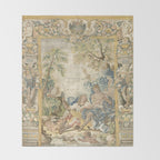 Antique 17th Century Romantic Warrior Italian Tapestry Throw Blanket Gallery Image 2