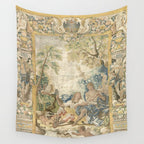 Antique 17th Century Romantic Warrior Italian Tapestry Wall Tapestry Gallery Image 4