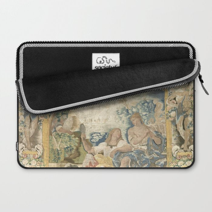 Antique 17th Century Romantic Warrior Italian Tapestry Laptop Sleeve Gallery Image 2