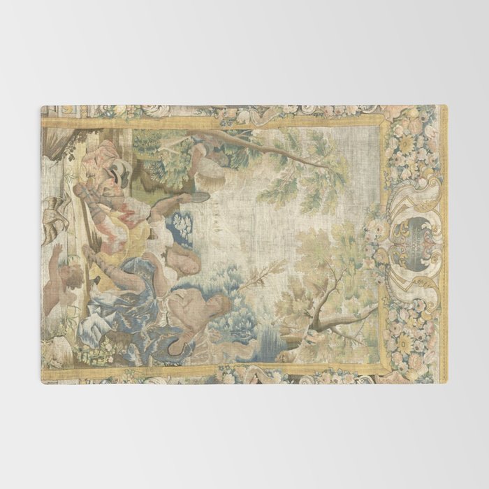 Antique 17th Century Romantic Warrior Italian Tapestry Rug Gallery Image 2