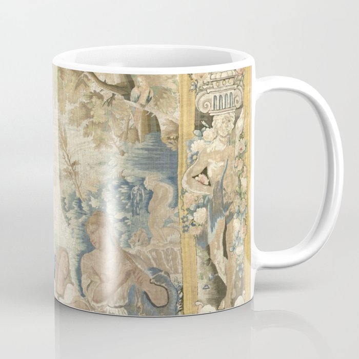 Antique 17th Century Romantic Warrior Italian Tapestry Coffee Mug Gallery Image 1
