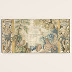 Antique 17th Century Romantic Warrior Italian Tapestry Desk Mat Gallery Image 3