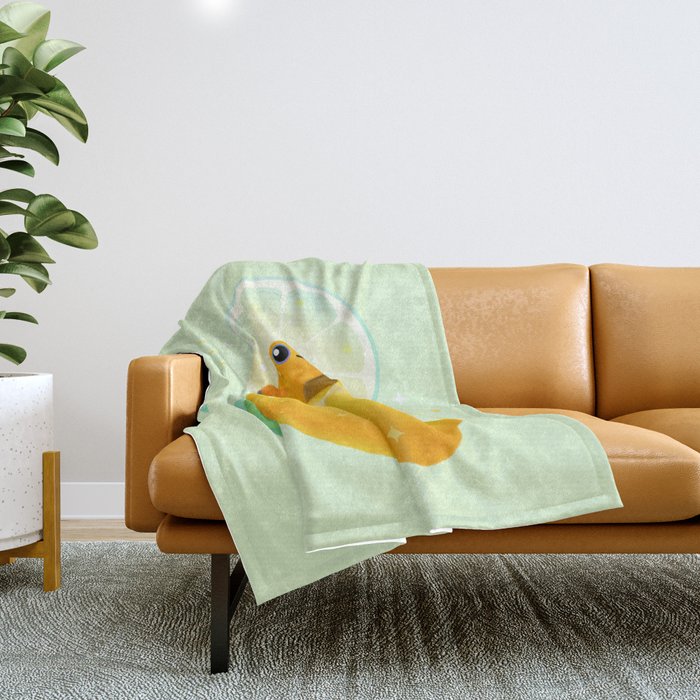 Golden poison lemon sherbet 1 Throw Blanket Gallery Image 1