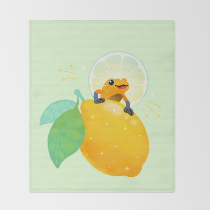 Golden poison lemon sherbet 1 Throw Blanket Gallery Image 2