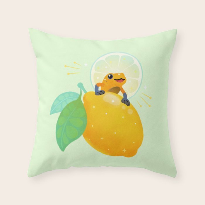 Golden poison lemon sherbet 1 Throw Pillow Gallery Image 1