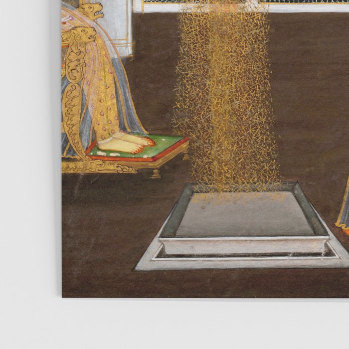 Royal Women Celebrating Diwali Indian Miniature Painting  Poster Gallery Image 3