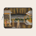 Royal Women Celebrating Diwali Indian Miniature Painting  Laptop Sleeve Gallery Image 1