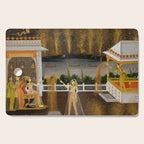 Royal Women Celebrating Diwali Indian Miniature Painting  Cutting Board Gallery Image 1