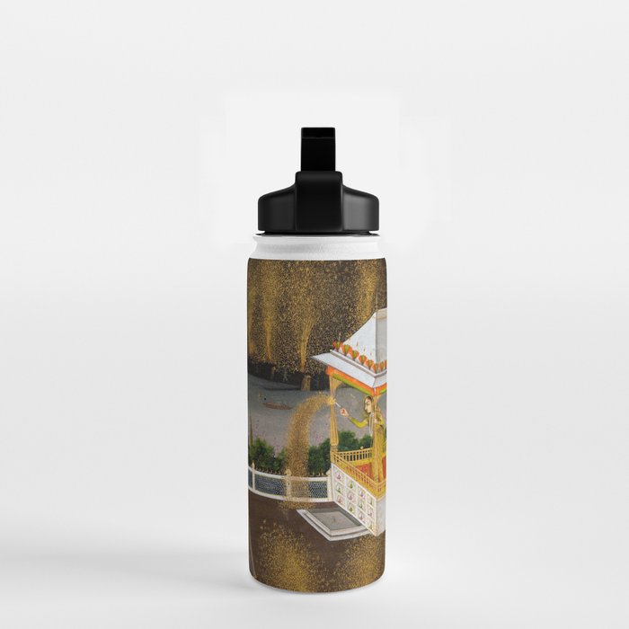 Royal Women Celebrating Diwali Indian Miniature Painting  Water Bottle Gallery Image 2
