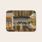Royal Women Celebrating Diwali Indian Miniature Painting  Bath Mat Gallery Image 1