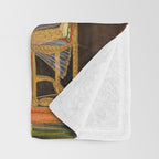 Royal Women Celebrating Diwali Indian Miniature Painting  Throw Blanket Gallery Image 3